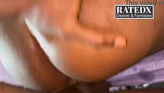 In the bedroom, an amateur latina gets a deep pussy fuck in this homemade full video on sheer red