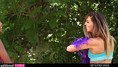 Cheerleaders' Workout Turns Erotic