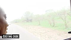 Ebony Babe Fingers Pussy and Sucks BWC