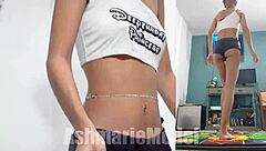 Wanna see braless upskirt with no panties?