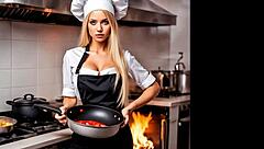 Uncensored MILF cosplay horror parody with blowjob