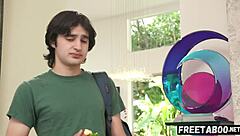 Divorced stepmom bends over for ass fucking by her pervert stepson