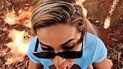 Showing off in public with Luna Oliveira and Vagninho