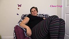 Clara Crisp instructs you to jerk off to her feet and cum