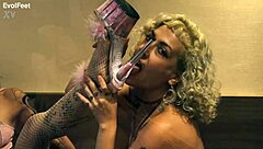 Bold Bondage Foot Worship with Latina Blonde in Heels