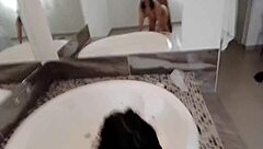 eating naughty girl at motel jacuzzi