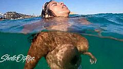 pornstar sheila ortega sucks and fucks underwater during wild snorkeling session.