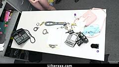 Ava Sinclair and Nikki Sweet fucked by LP guard in front of stepdad