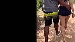 Brazilian Chubby Babe Blowjob Handjob Bent Over Cock Outdoor Dirt Road!