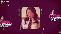 British teen gets a quick fuck and huge cumshot in stockings.