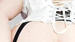 Latina stepmom masturbates with stepson while husband works in homemade anal scene