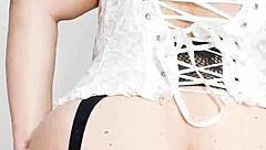 Latina stepmom masturbates with stepson while husband works in homemade anal scene