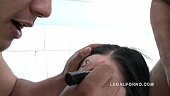 big butt slut alex black gets fucked hard in 4 on 1 double anal