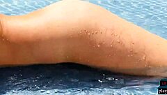 gorgeous australian milf playboy model strips nude in lingerie