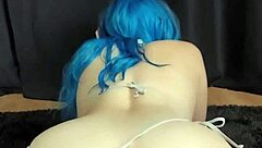 Riding reverse cowgirl until cum on big cock