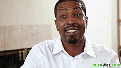 Gorgeous Blonde Masseuse Kenzie Taylor Gives Naked Nuru To Black Client Isiah Maxwell