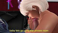 Wife enjoys lap dance at night club.