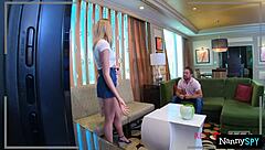 Fuck doll nanny swallows cock intensely