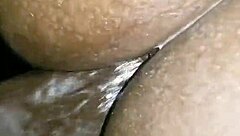 Slut takes big black cock anal creampie calmly