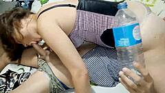 French Amateur In Satin Lingerie