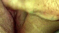 I play with my wife's swollen clit using suction.