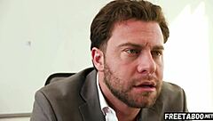 I has risky sex with jesse pony in the office bent over for anal creampie