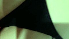 a girl pegs a guy in this intense scene