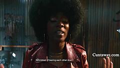 Serene siren babe engages in hardcore lesbian banging and licking shaved pussies