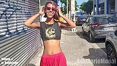 Can You Spot The Hairy Pussy Flashing Under That Miniskirt On The Street?