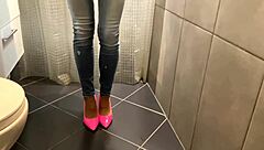 I peed in my jeans desperately, then he peed on my ass, and I gave him a blowjob.