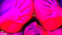 BBW girlfriend licks and sucks feet during rough sex