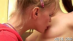 Are these lesbian babes ready to seduce each other with their young bodies and small tits?