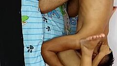 rough fucking the slut wife in step brother's room as he walks in for interracial domination