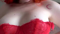 Hot colombian redhead stripped and bent over?