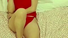 Estrella Star's swollen pussy lips in solo softcore scene