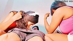 Boyfriend introduces girlfriend to parents for group fuck