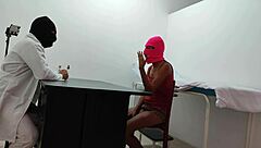 The doctor gives special attention and sensual massage to his female patient