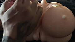 Relaxing Silicone Breast Massage With Nipple Fondling