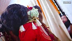 Desi Newly Married Starsudipa Fucked by Thief in Front of Husband Turns Hardcore Threesome Hindi Audio