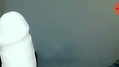 Attractive woman performs on live webcam show