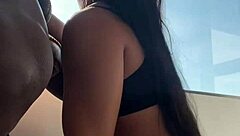 cute girl sucking monster cock for first time