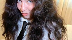 Shy School-Girl in Skirt Lets Me Pound Her Before Parents Return Home