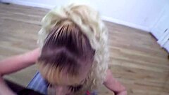 Petite blonde hottie sassy loves to suck cock before getting pounded!