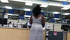 Candid View Of Stacked Black Woman's Booty
