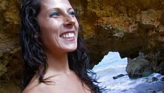 Hardfucking on the beach leads to intense orgasms and moaning!