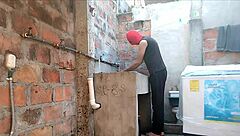 neighbor with nothing under her nightgown her pink pussy visible