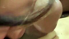 horny filipina milf maid gives blowjob and swallows load