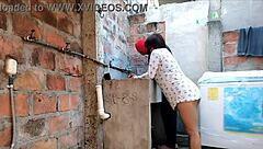 neighbor with nothing under her nightgown her pink pussy visible