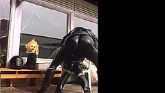 Roxina in Retro Rubber Outfit Gets Horny Action
