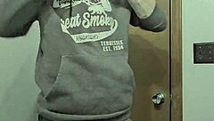 Skinny Girl Performs Striptease In Bathroom